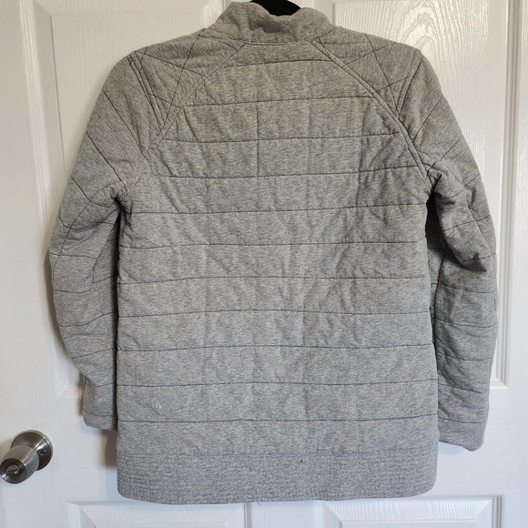 Lululemon The Bomb Bomber Jacket Black / Heathered Medium Grey Sz 6 Reversible - Picture 8 of 10